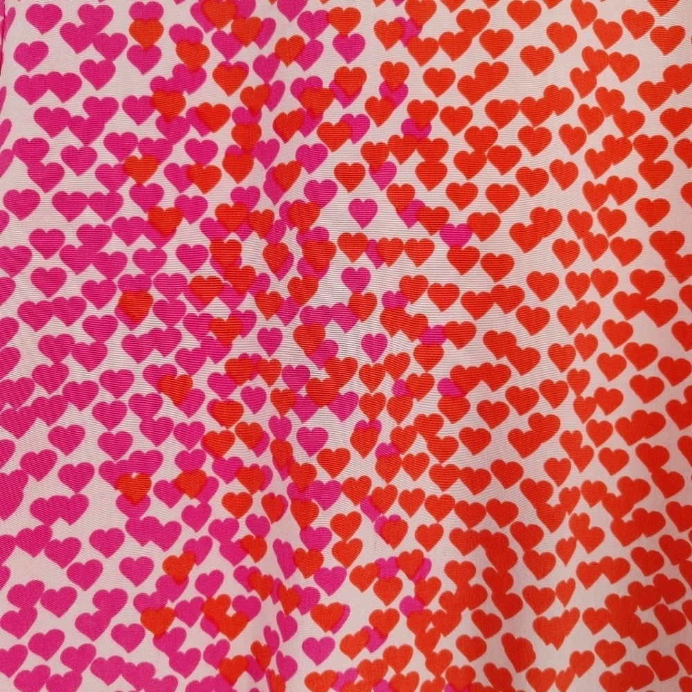 BCBGMaxAzria Silk Heart Print Blouse - Picture 10 of 10
